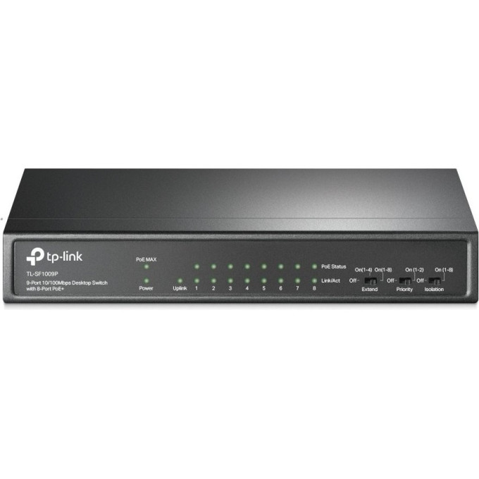 Коммутатор TP-LINK TL-SF1009P 9-портовый 10/100 Мбит/с