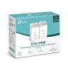 Комплект гигабитных Powerline-адаптеров TP-LINK PG2400P KIT G.HN2400 со встроенной розеткой