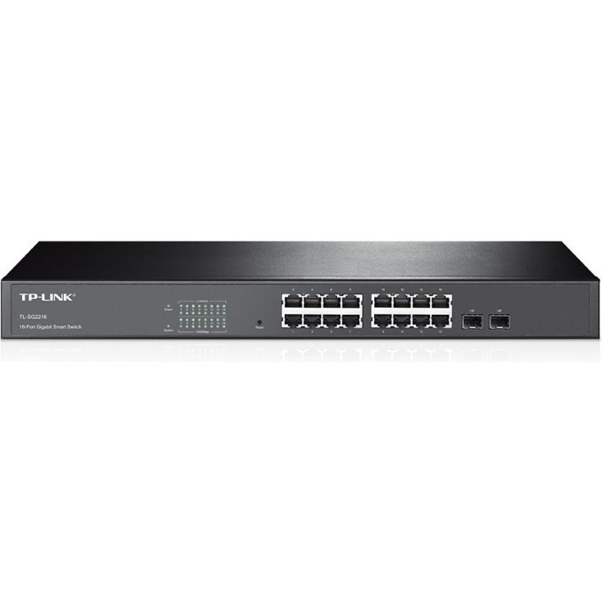 Smart-коммутатор TP-LINK TL-SG2216 16-портовый гигабитный с 2 комбинированными SFP-слотами